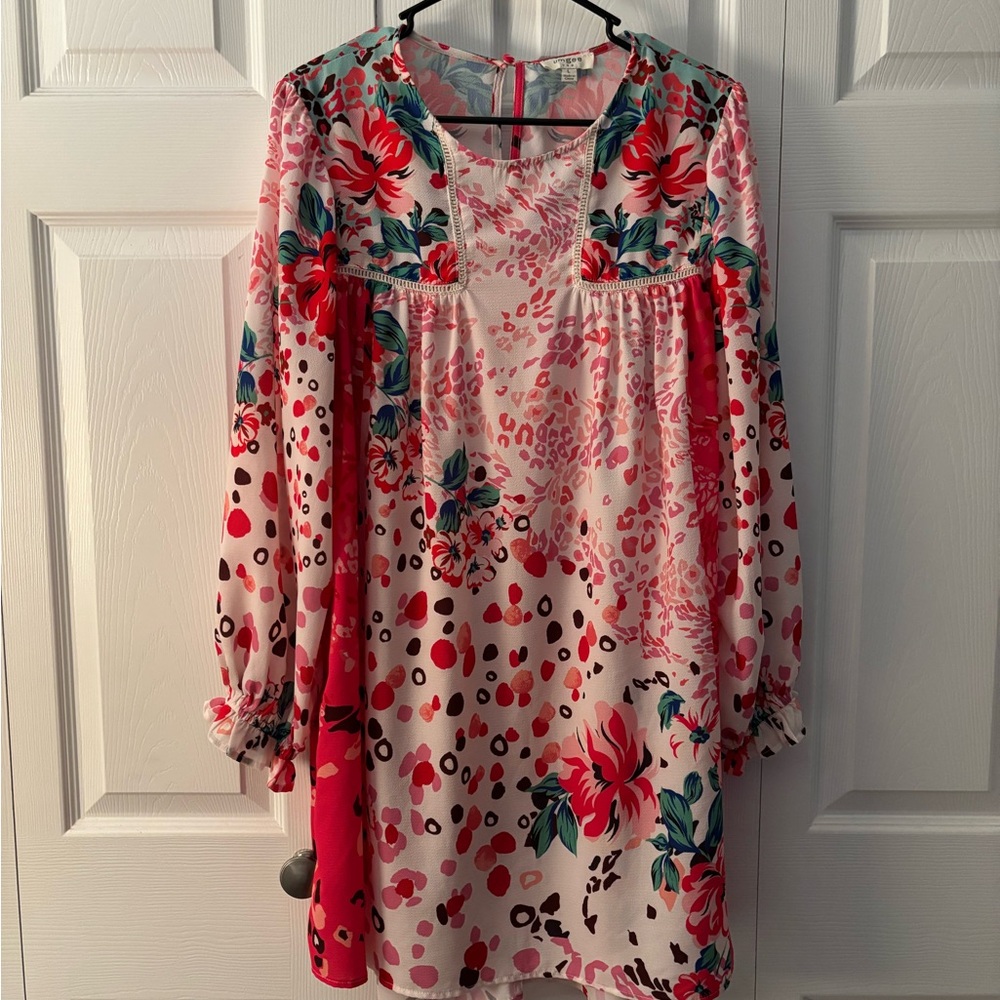 Umgee Pink Floral Mini Dress